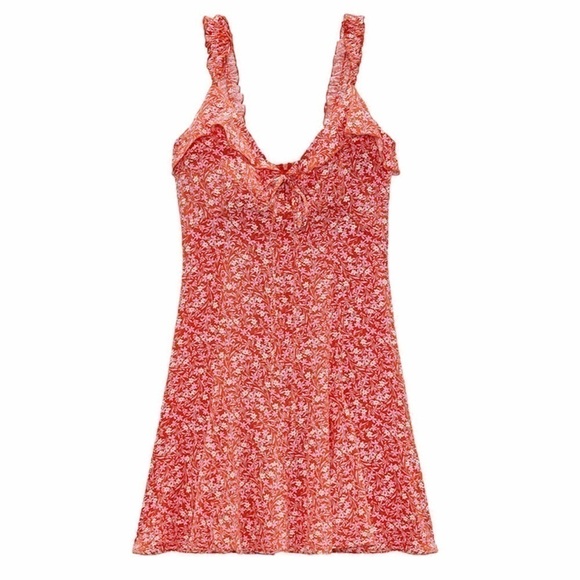 Zara Floral Print Dress Small - Picture 5 of 9